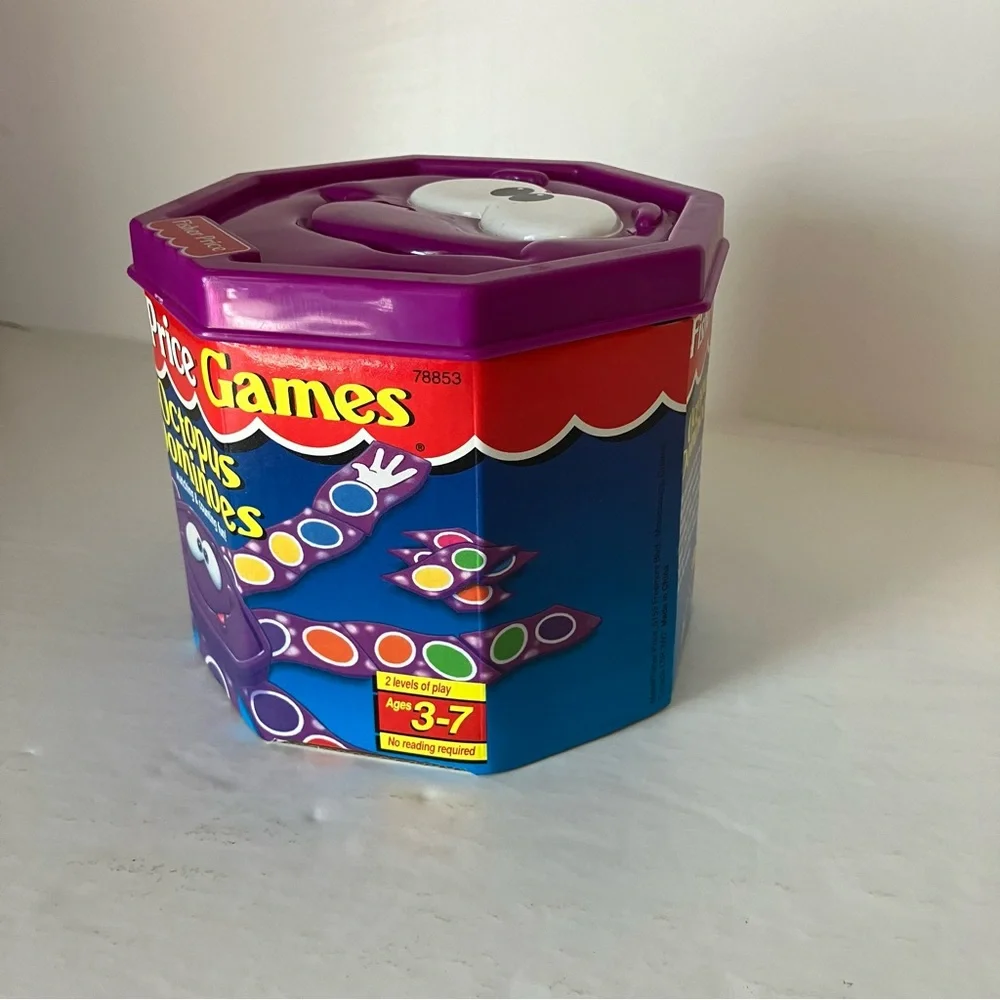 VTG 1996 Fisher Price Games Octopus Dominoes Matching and Counting Fun‎ Complete